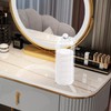 Acrylic Cotton Rounds Holder with Lid for Vanity, Facial Makeup