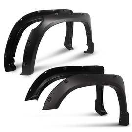 Fender Flares Compatible with Toyota Tundra 2014-2020 66.7" / 78.7" / 97.6" Bed Length Riveted Smooth Style Wheel Cover 4PCS