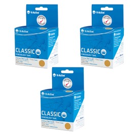 K-Active 3 Rolls of Kinesiology Tape Classic Beige Water Resistant and Hypoallergenic 50 mm x 5 m