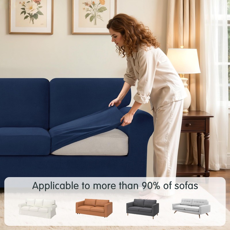SUBRTEX 7 Pieces Stretch Sofa Slipcover Sets Couch Cover Sets