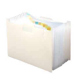 LOYELEY Document Stand, A4, 13 Pockets, Thick Foam PP, Portable, Desktop Storage, Coupon Classification, File, Large Capacity, Document Case, Telescopic File, Freestanding, Document Storage