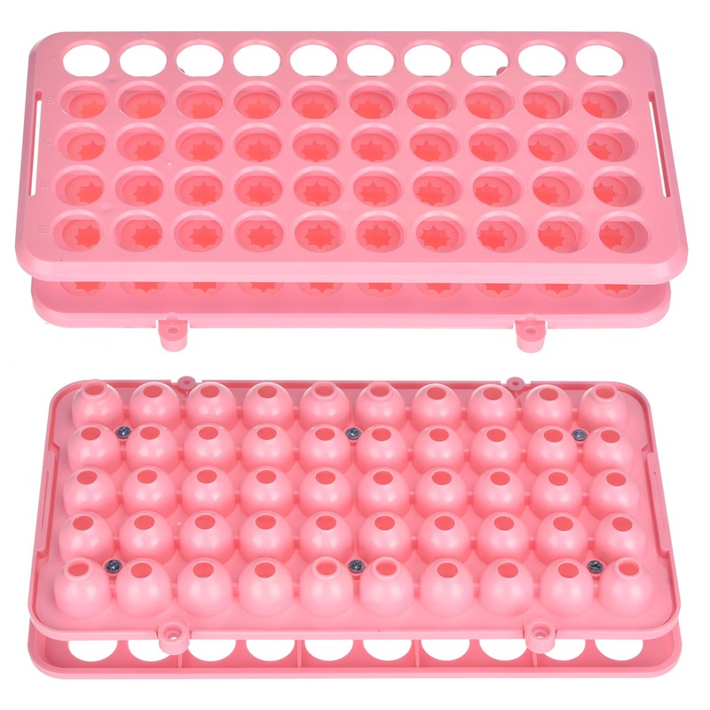 BIGLEE Plastic Test Tube Holder Rack with Silicone Pad for