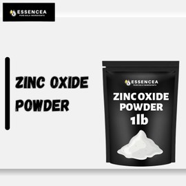 Essencea Zinc Oxide Powder 1lb - Body Cream Powder Pure Bulk Ingredients | Non Nano & Uncoated | Added to DIY Essentials Soaps Lotions | Pure & Versatile (16 Ounces) [Packaging may vary]