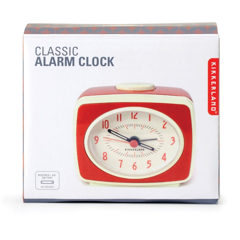 KIKKERLAND Classic Alarm Clock W8.9×D4.4×H7.6cm レッド AC14RD