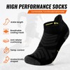 kaciixaa 4 Pairs Merino Wool Ankle Running Hiking Socks Compression