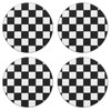 VGOL 4PCS Car Coasters Grid Pattern Auto Cup Holder Insert