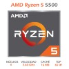 Procesador AMD Ryzen 5 5500 S-AM4 3.60GHz Six-Core 16MB 100-100000457BOX