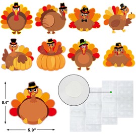 Thanksgiving Turkey Cutouts Turkey Bulletin Board Decorations Fall Cut-Outs Decor for Classroom Party Home