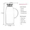 60 Ounces Glass Pitcher with Lid, Hot/Cold Water Jug, Juice