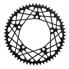 Bike Chainring 56T Aluminum Alloy Lightweight Wear Resistant Bike Chain Wheel Crank Plate for Replacement Black