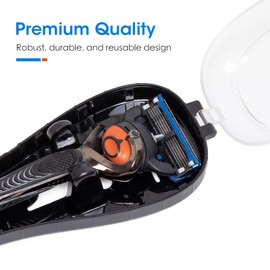 Nincha Manual Razor Travel Case Portable Plastic Manual Razor Trimmer Protector Black