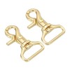 PATIKIL Lobster Clasp Keychains, 2 Pack 1 Inch Pure Brass