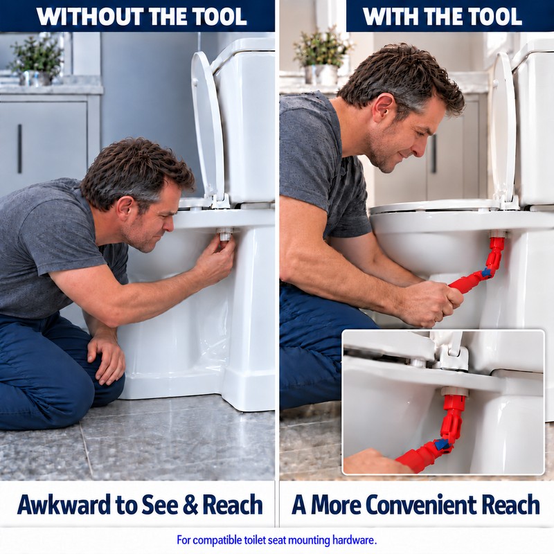 Toilet Seat Installation Wrench for Repair & Replacement – 0.67/0.51/0.39-Inch