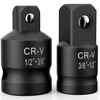 2PCS Impact Socket Adapter and Reducer Set,1/2"to 3/8" & 3/8"to
