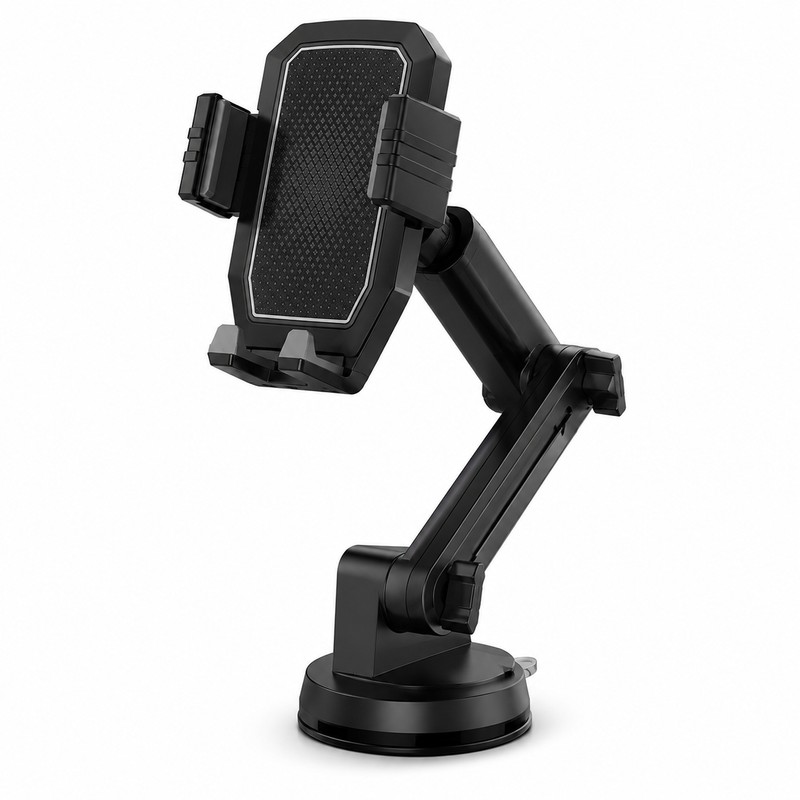 Adjustable Car Phone Mount with Suction Cup – Extendable Dashboard