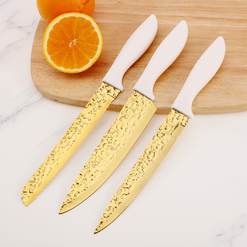 Kitchen Knife Set Non Stick Knives Set with Block Cutlery