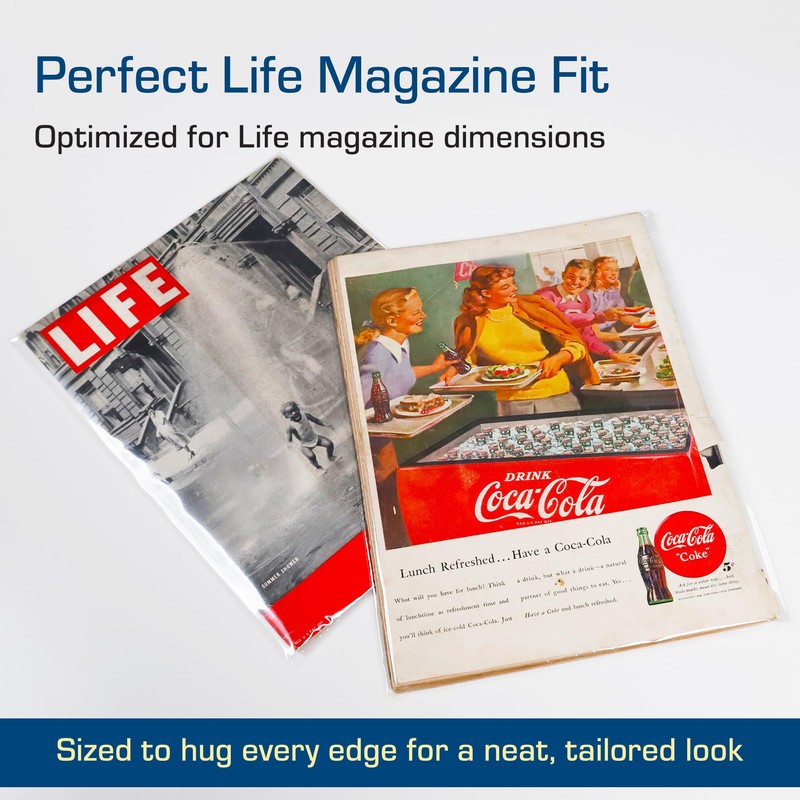 BCW Life Magazine Bags -1 Pack of 100 | Crystal