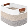 Cotton Rope Storage Basket Woven Shelf Storage Bin with Detachable