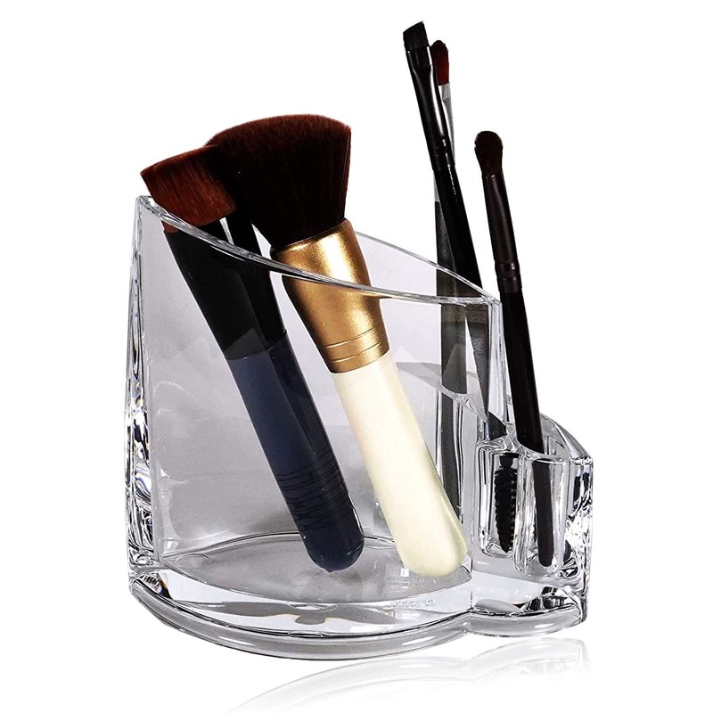GemRich Makeup Brush Case, Makeup Brush Stand, Cosmetic Storage, Acrylic,
