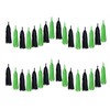 Mefuny Black Green Party Decorations 20PCS Tissue Party Banner Garland