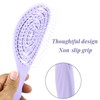 Curved Detangling Brush - Beaded Nylon Bristles - Non-slip -