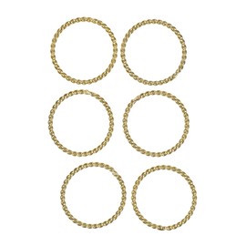 6 14K Gold Filled Twisted Jump Rings 20 Gauge 10mm Closed Connectors
