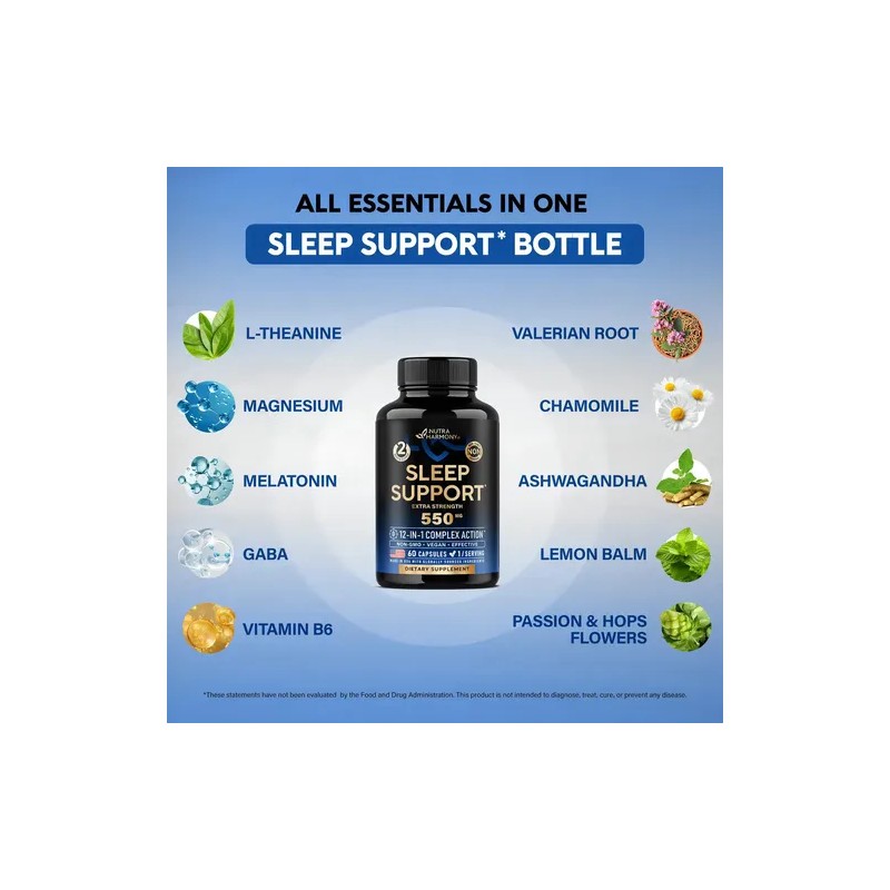 Pastillas Dormir Nutraharmony Cápsulas Melatonina Magnesio