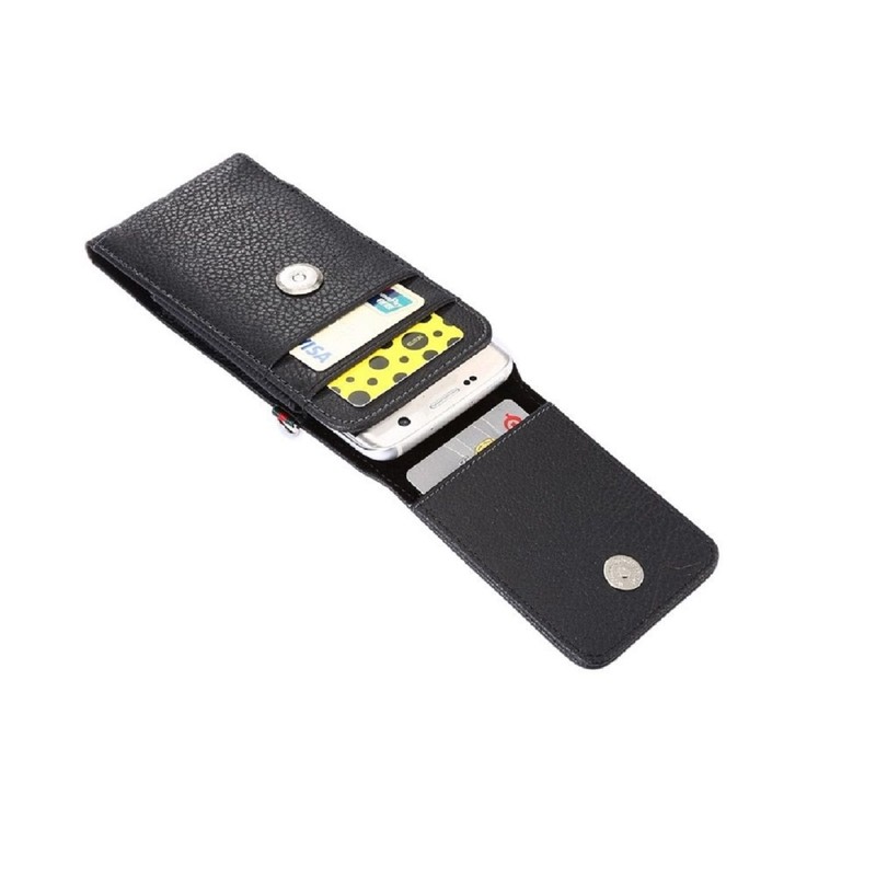 DFV mobile - Magnetic Leather Card Holder Case Belt Clip