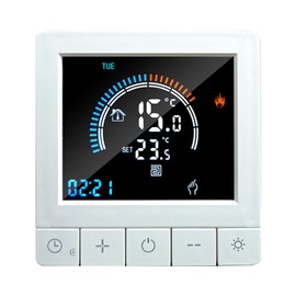Programmable Digital Thermostat with Child Lock WiFi LCD Display NTC Sensor Water Heating Warm Floor Underfloor Temperature Controller Intelligent Wall Thermostat for Home Office Hotel