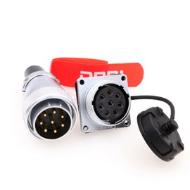 DRRI WEIPU AC DC Circuit Signal LED Heavy Duty Industrial Bulkhead Female Plug Male Socket WS28 8-Pin Metal Aviation Circular Square Flange Panel Connector