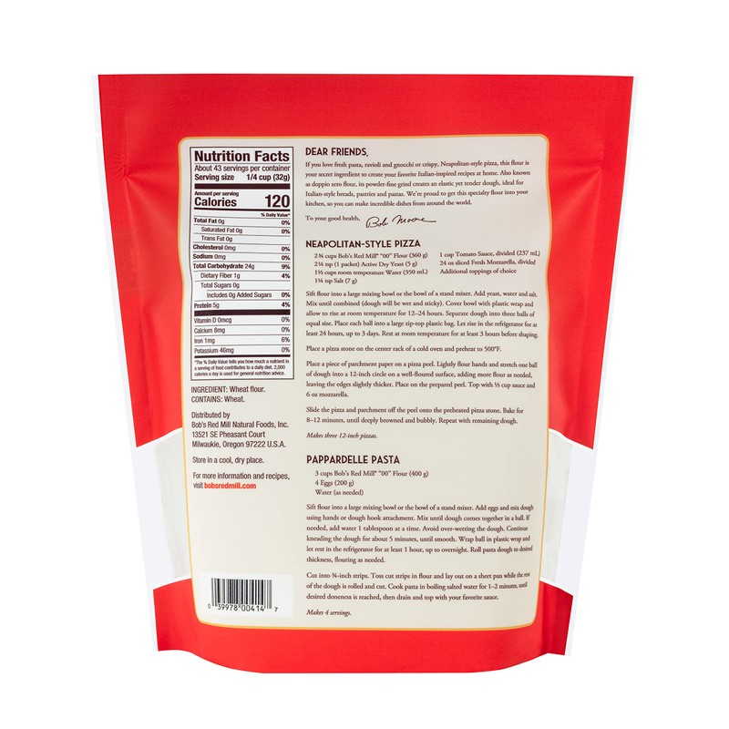 Bob's Red Mill 00 Flour Premium Italian-Style, 48oz (Pack of