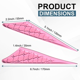 2Pcs Metal Front Fog Light Decals Compatible with Toyota 4Runner 2014-2024 Accessories Fog Light Protector (Pink)