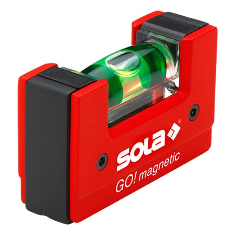 SOLA LSGOM GO! Nivel magnético portátil con clip y 1