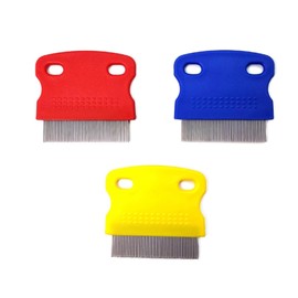 3Pcs Pet Flea Combs, Dog Cat Combs for Dogs Cats with Fine Tooth for Flea Removal, Pet Flea and Tick Comb for Small Cats, Dogs(Random Colour)