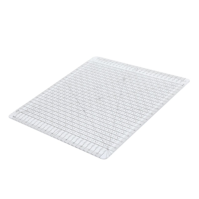 Quilting Ruler 12in Wide Transparent Acrylic Accurate Scale Black Grid