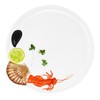 Lashuma Handmade Italian Ceramic Seafood Design Round Fish Plate 25cm