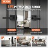 10pcs Modern Matte Black Alloy Bedroom Square Reversible Privacy Door