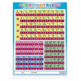 Kyo-ei Japanese Hiragana & Katagana Shitajiki Plastic Calligraphy Chart Size B5 (7"x10") / Pencil Writing Board