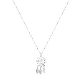 Elli Women's 925 Sterling Silver Xilion Cut Necklaces with Pendant of Length 45 cm