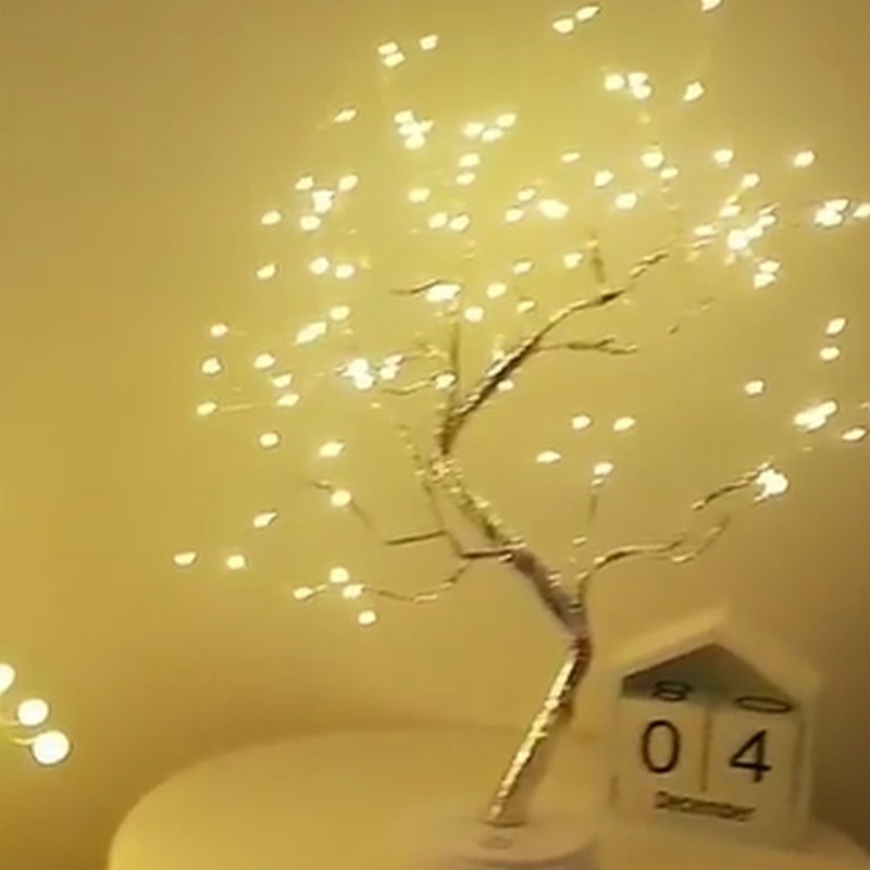 Bonsai Fairy Tree Lamp Warm Lighting 108 LED Lamps Battery