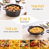 Velaze Cast Iron Dutch Oven Pot with Skillet Lid, 2-in-1