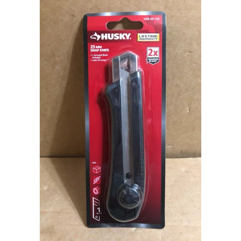 Husky 25mm Snap Knife with Serrated Blade # 1008 307