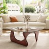Mid Century Modern Glass Coffee Table for Living Room Home