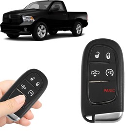 Boxonly Replacement Keyless Entry Remote Car Key Fob 433MHz GQ4-54T for Dodge for Ram 1500 2500 3500 (2013-2019) Air Suspension Truck (2013-2018) 5-Button 46 Chip with 4+1 Keys