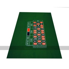 Masters Traditional Games Roulette Mat Green Felt Cloth, 180 x 90 cm