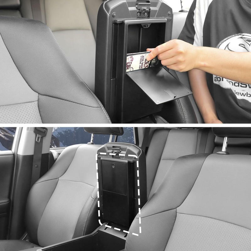 CheroCar Armrest Pad Storage Box Insert Hidden Center Console Tray