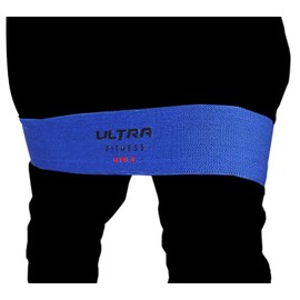 ULTRA FITNESS Hip Circle Glute Resistance BOOTY Band Premium Elastic Fabric LATEX FREE Pilates (Blue L2 = Intermediate, S/M)