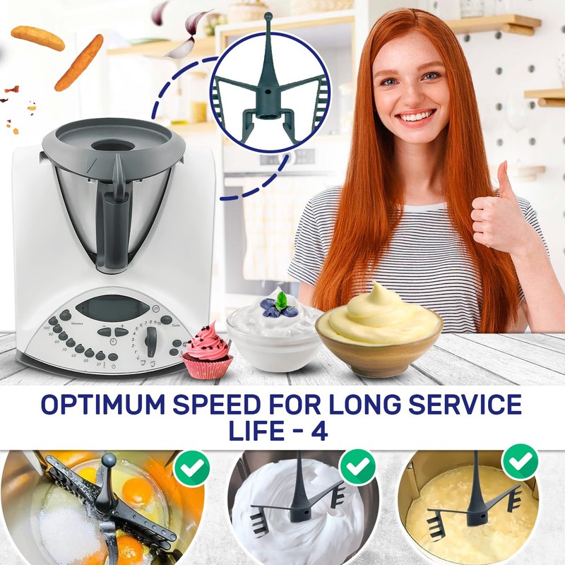 Butterfly Whisk for Food Processor for Vorwerk Thermomix TM31 -