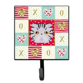 Caroline's Treasures Foldex Exotic Fold Cat Love Leash or Key Holder