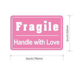 Fragile Stickers,MeshaKippa 2x3 200pcs Cute Fragile Stickers Personal Stickers for Shipping Box,Personal Mailing,Girls Bags